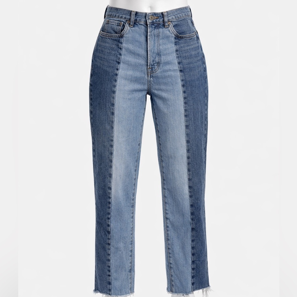PACSUN High Rise Straight Blue JeansTwo Tone Denim Size 25 S